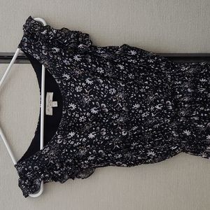 Le Ragazze Black Floral Maxi Dress Size Small
